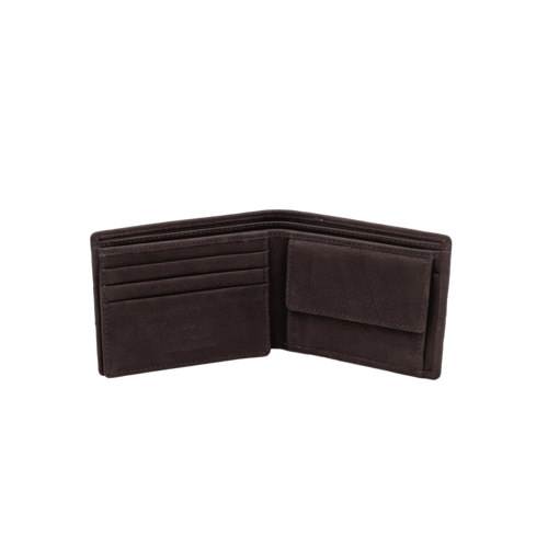 BILLETERA MONEDERO DOBLE MARRON