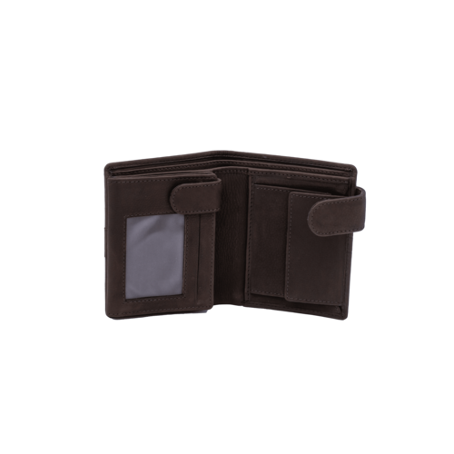 BILLETERA MONEDERO DOBLE MARRON