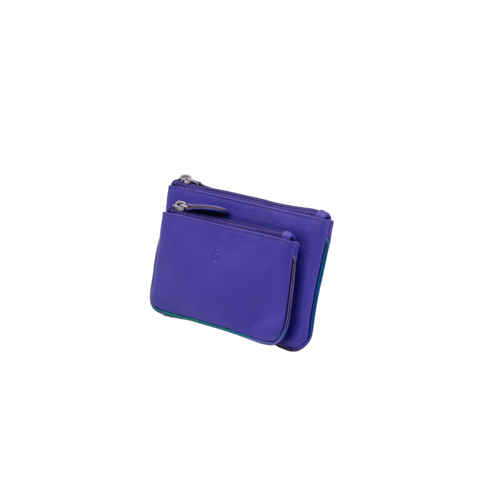 MONEDERO DOBLE IRIS MORADO