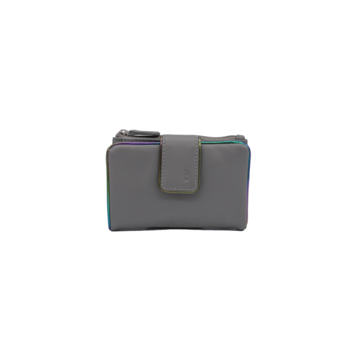 CARTERA MONEDERO CREMALLERA IRIS GRIS