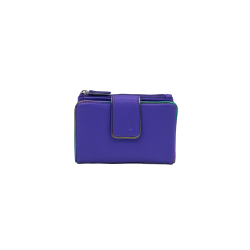 CARTERA MONEDERO CREMALLERA IRIS MORADO