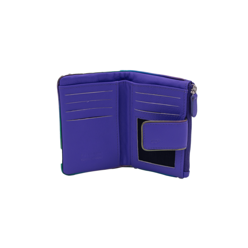 CARTERA MONEDERO CREMALLERA IRIS MORADO