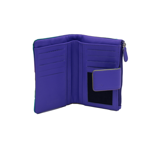 CARTERA MONEDERO CREMALLERA IRIS MORADO