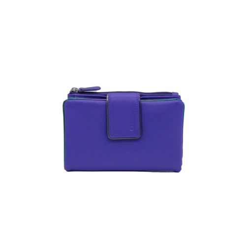 CARTERA MONEDERO CREMALLERA IRIS MORADO