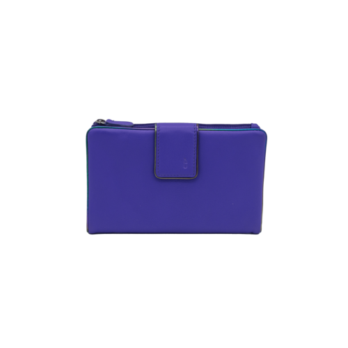CARTERA MONEDERO CREMALLERA IRIS MORADO