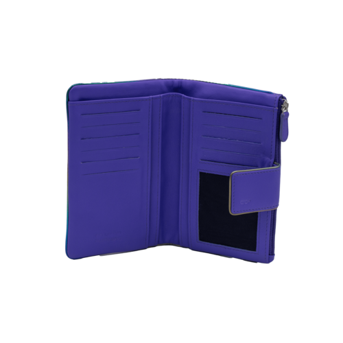 CARTERA MONEDERO CREMALLERA IRIS MORADO