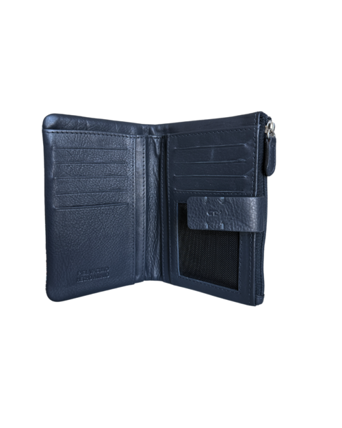 CARTERA MONEDERO CREMALLERA TRIBU AZUL
