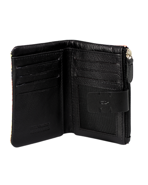 CARTERA MONEDERO CREMALLERA GEISHA NEGRO