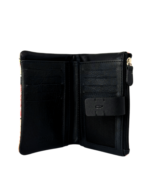 CARTERA MONEDERO CREMALLERA GEISHA NEGRO