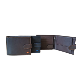 BILLETERA MONEDERO FUEGO MARRON