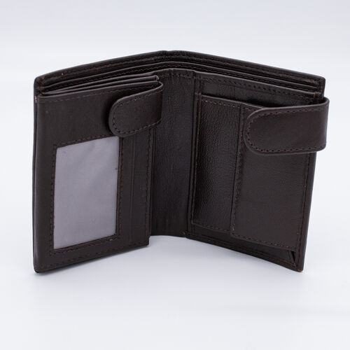 BILLETERA MONEDERO LUNA MARRON