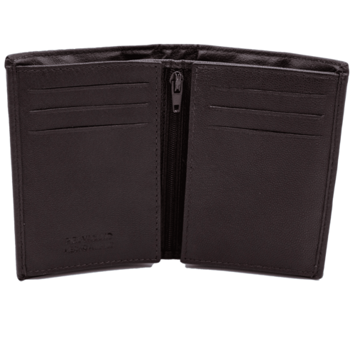 BILLETERA CREMALLERA LUNA MARRON