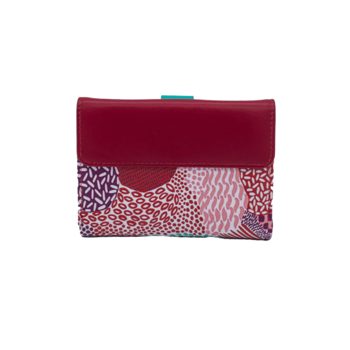 CARTERA MONEDERO SOLAPA CORAL TURQUESA