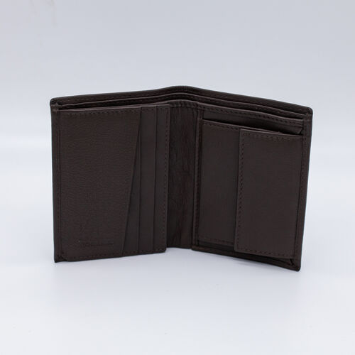 BILLETERA MONEDERO FUEGO MARRON
