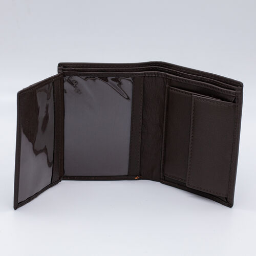 BILLETERA MONEDERO FUEGO MARRON