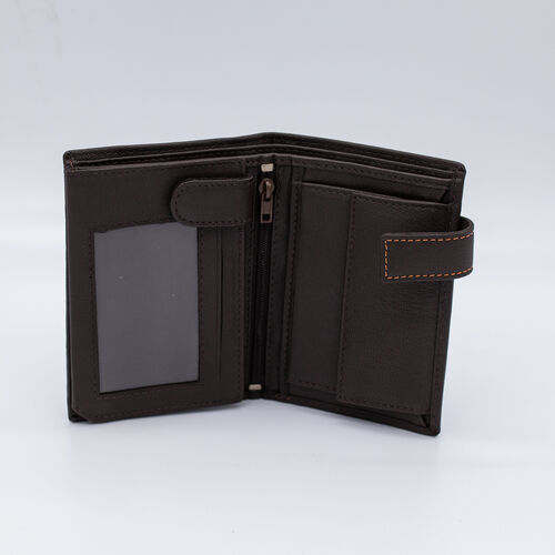 BILLETERA MONEDERO FUEGO MARRON
