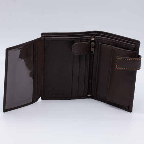 BILLETERA MONEDERO FUEGO MARRON