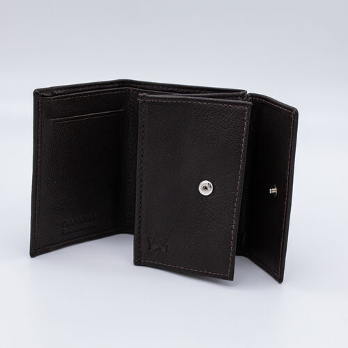 BILLETERA MONEDERO SOL MARRON