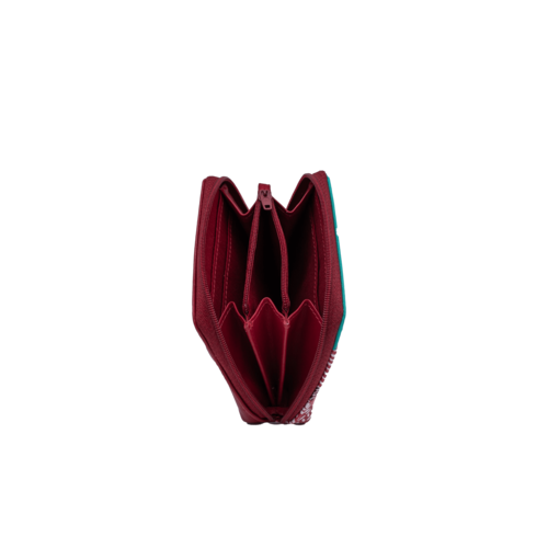 MONEDERO FUELLE CORAL TURQUESA