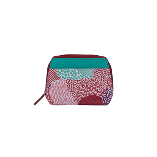 MONEDERO FUELLE CORAL TURQUESA